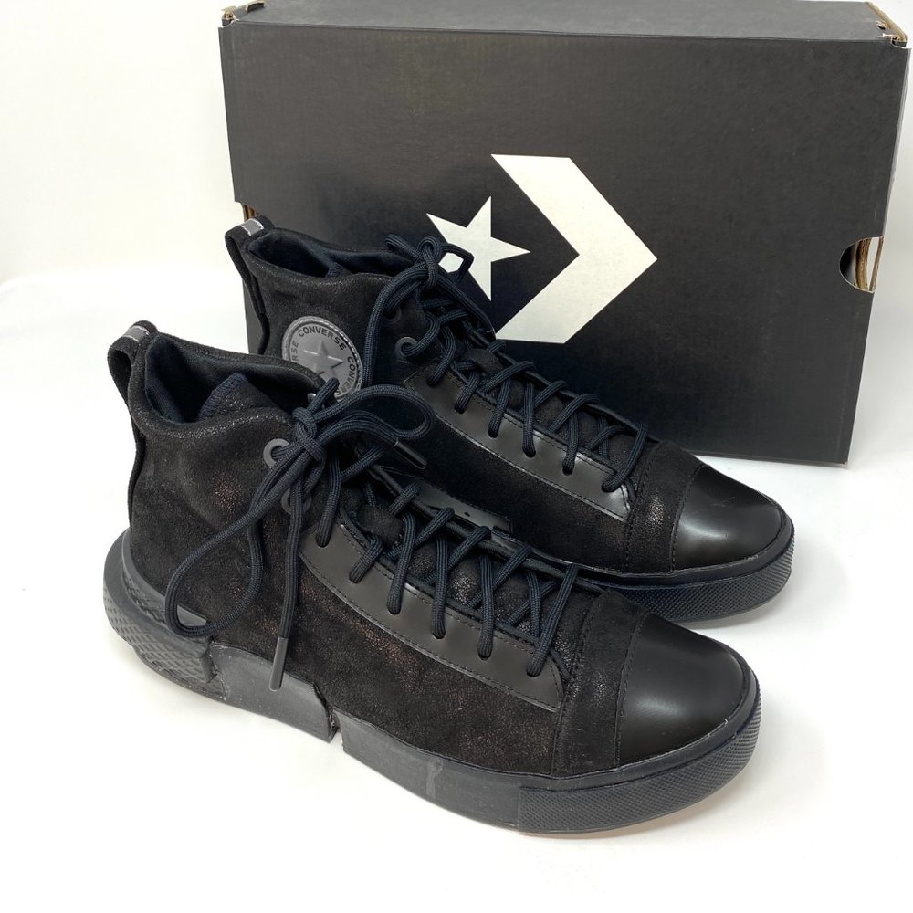 💖MEGA SALE💖Converse 169459C ALL STAR DISRUPT CX High Suede Canvas Black Women - Picture 8 of 13